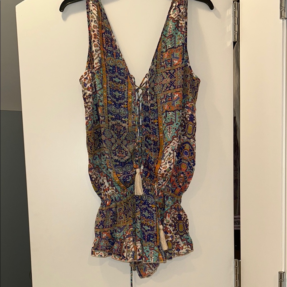 Olivaceous Multicolor Patterned Jumpsuit